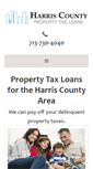 Mobile Screenshot of harriscountypropertytaxloans.com